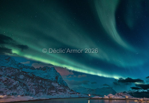 Aurore boréale dans le ciel de Senja - Norvège